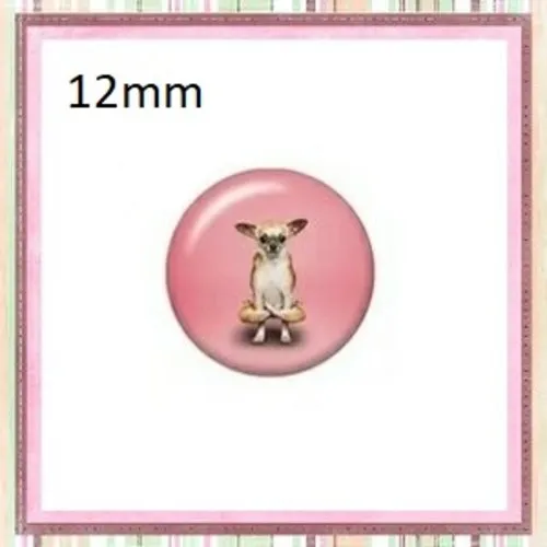 2 dog yoga pose cabochons 12mm