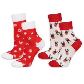 2x SOXO GOOD STUFF colorful socks for women Christmas gift