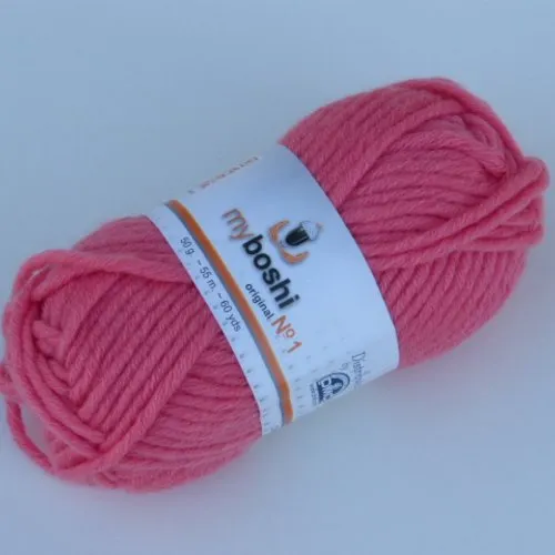 3 Pink Raspberry Myboshi Wool Yarn Balls Pack