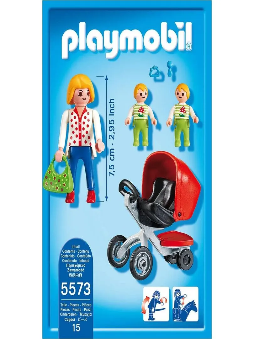 5573 Playmobil Mother with Twins and Stroller 0115 - Not Available