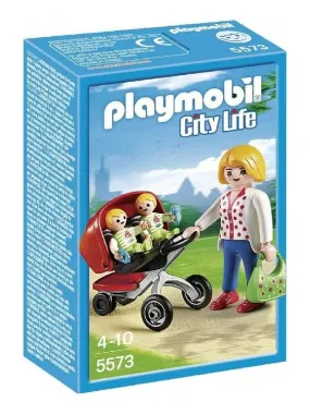 5573 Playmobil Mother with Twins and Stroller 0115 - Not Available