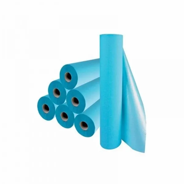 6-Pack Blue Plastic Exam Table Paper Sheets 50x38 cm - ATPM Services.