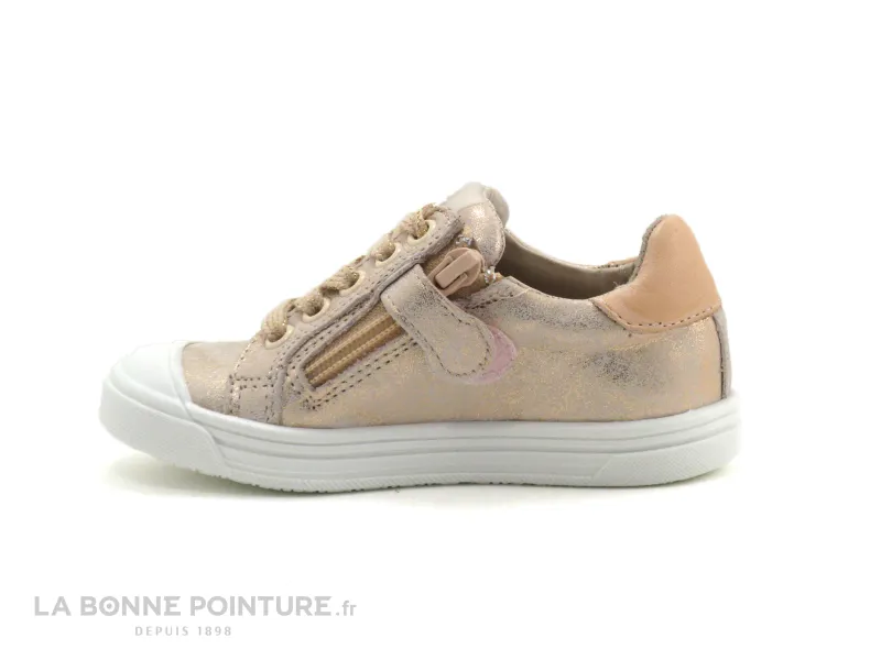 Achat chaussures Acebos Bébé Chaussure, vente Acebos 5994BA Rame - Sneakers fille rose brillant - zip et lacet