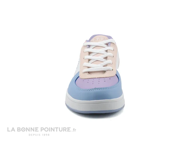 Kappa Malone Jr Sneakers for Girls - White Pink Blue - Stylish Basketball Shoes.