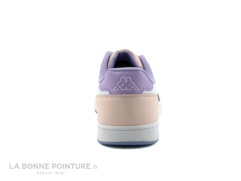 Kappa Malone Jr Sneakers for Girls - White Pink Blue - Stylish Basketball Shoes.