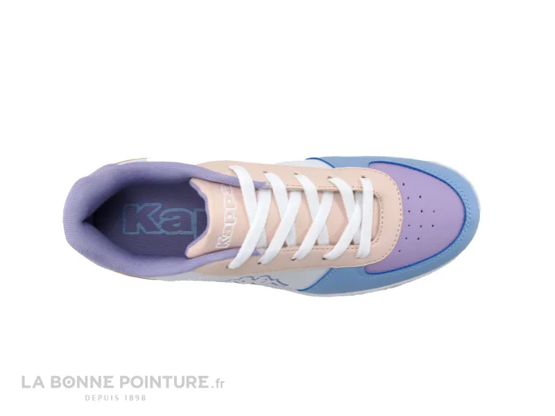 Kappa Malone Jr Sneakers for Girls - White Pink Blue - Stylish Basketball Shoes.