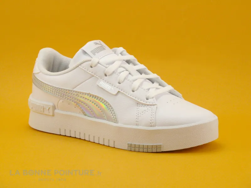 Achat chaussures Puma Enfant Chaussure de ville, vente Puma JADA RAINBOW Blanc - Argent - Sneakers blanches fille