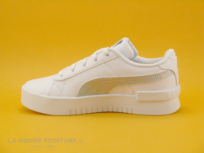 Achat chaussures Puma Enfant Chaussure de ville, vente Puma JADA RAINBOW Blanc - Argent - Sneakers blanches fille