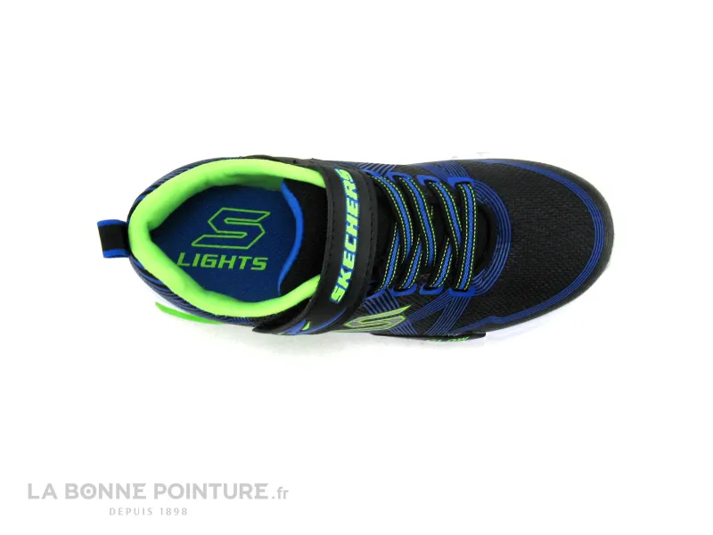 Achat chaussures Skechers Enfant Basket, vente Skechers Light FLEX GLOW - 90542L - Marine - Bleu - Lime - Sneakers