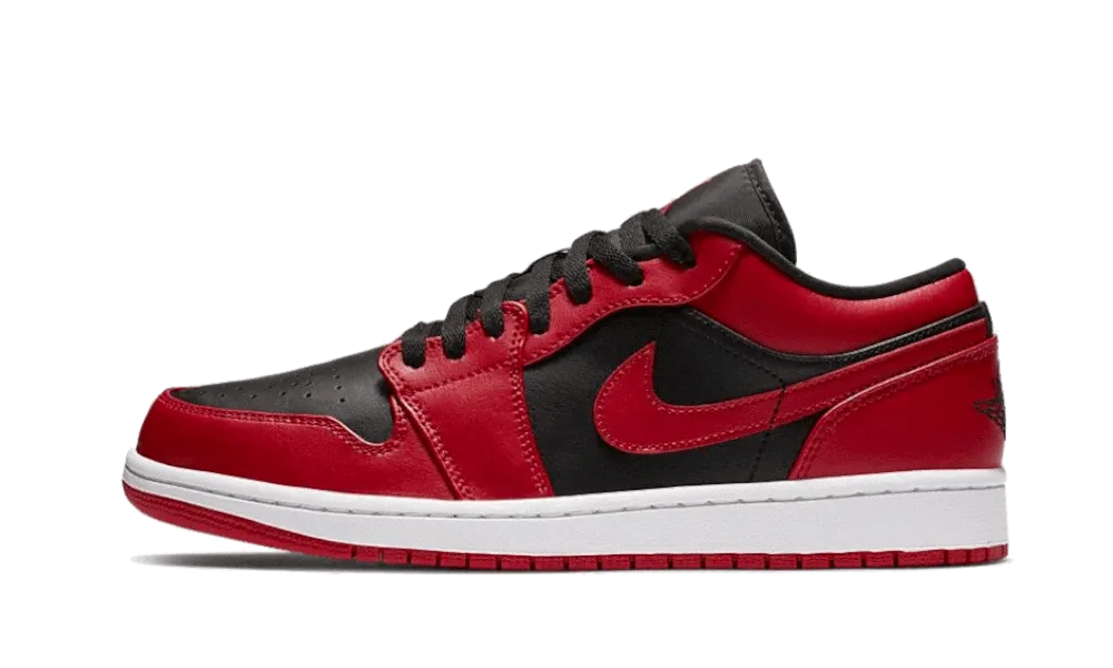 Air Jordan 1 Low Reverse Bred can be rewritten as Air Jordan 1 Low Red Black for better search engine optimization.