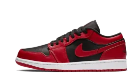 Air Jordan 1 Low Reverse Bred can be rewritten as Air Jordan 1 Low Red Black for better search engine optimization.