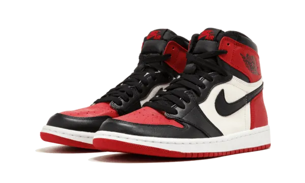 Air Jordan 1 Retro High Bred Toe - Red and Black Basketball Shoes