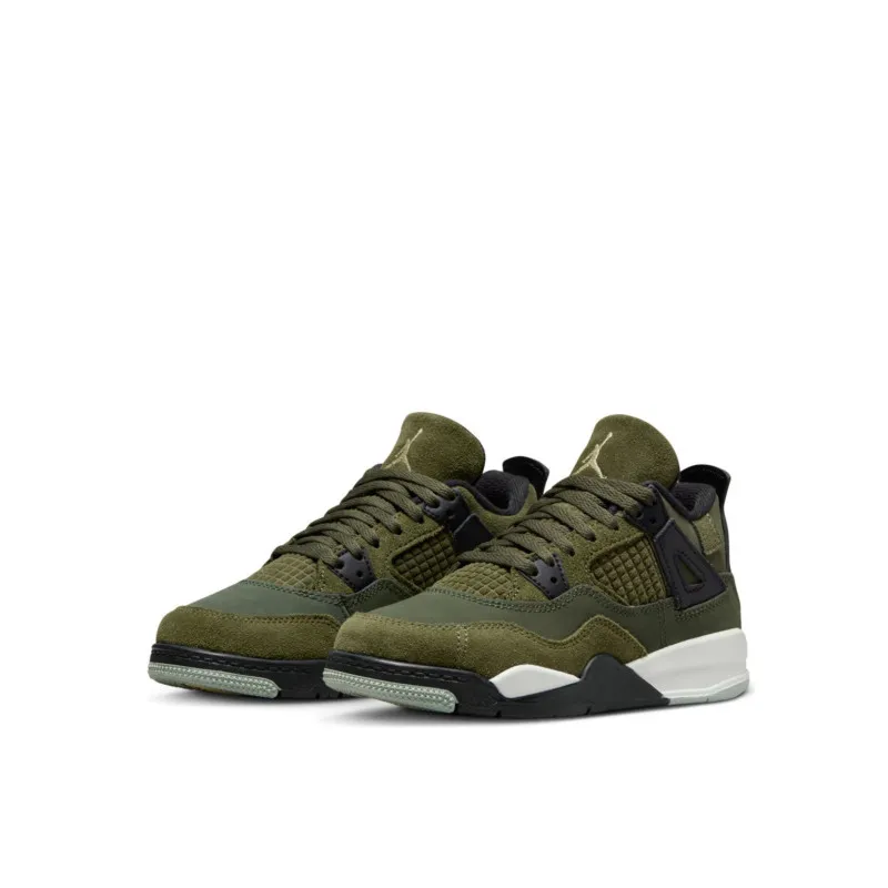 Air Jordan 4 Retro SE Craft Medium Olive Kids and Babies