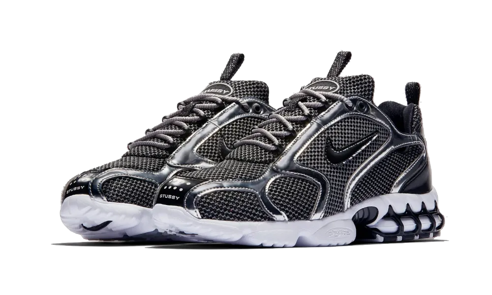 Air Zoom Spiridon Cage 2 Stussy Pure Platinum.