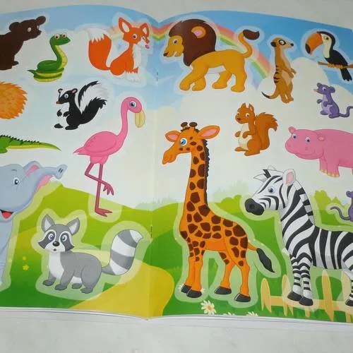 Baby Animal Coloring Book with Stickers.