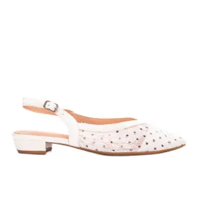 White lace ballet flats Marlioz