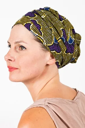 100% Cotton African Wax Ginko Chemotherapy Headscarf