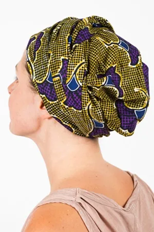 100% Cotton African Wax Ginko Chemotherapy Headscarf