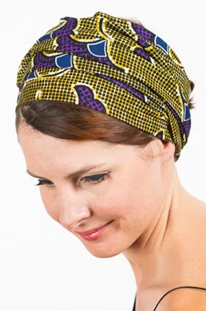 100% Cotton African Wax Ginko Chemotherapy Headscarf