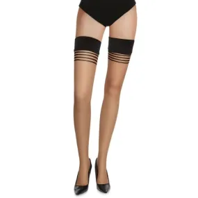 Beige 20 Denier Fantasy Thigh Highs - Top Rated Style