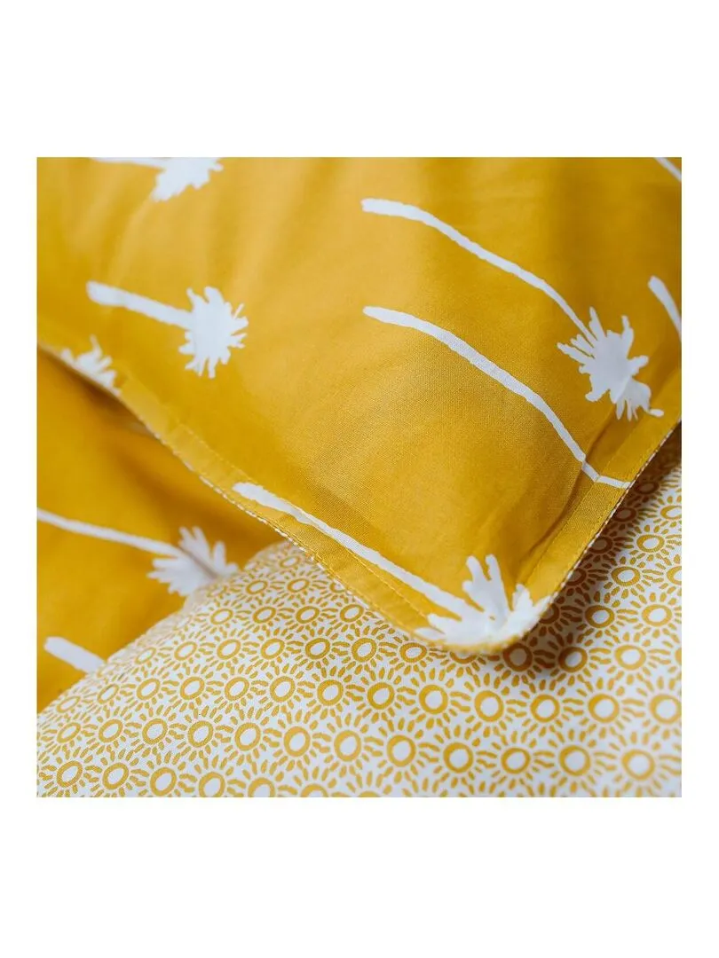 Bedding set 2 people print 'DESERT CHIK' 'TODAY' - Yellow