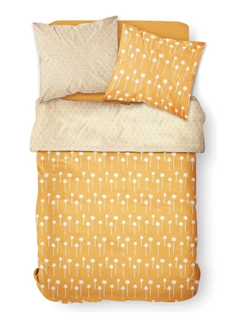 Bedding set 2 people print 'DESERT CHIK' 'TODAY' - Yellow