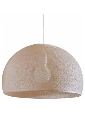 Beige Linen Dome Pendant Lampshade 67 with Simple Suspension