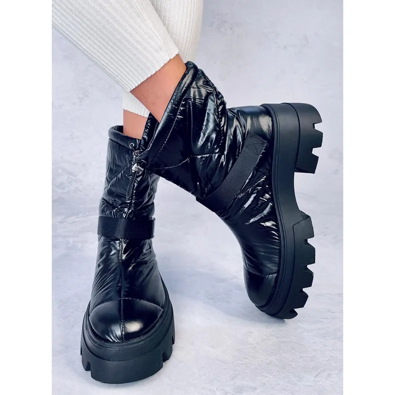 Bisset Bottines en nylon noir le noir