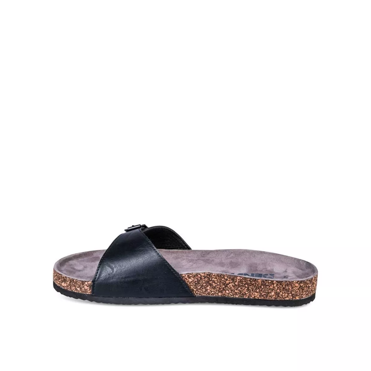 black denim mules