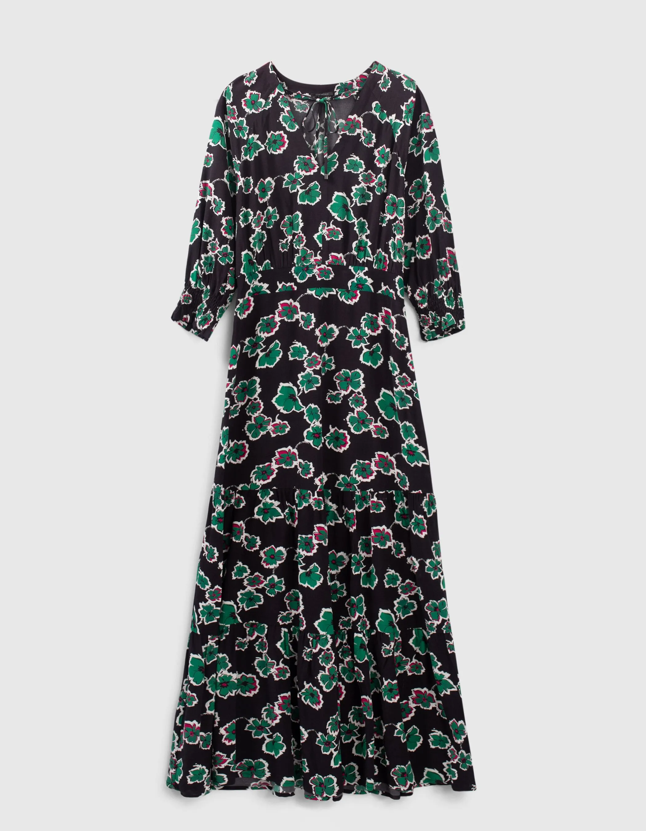 Black Floral Maxi Dress for Women.