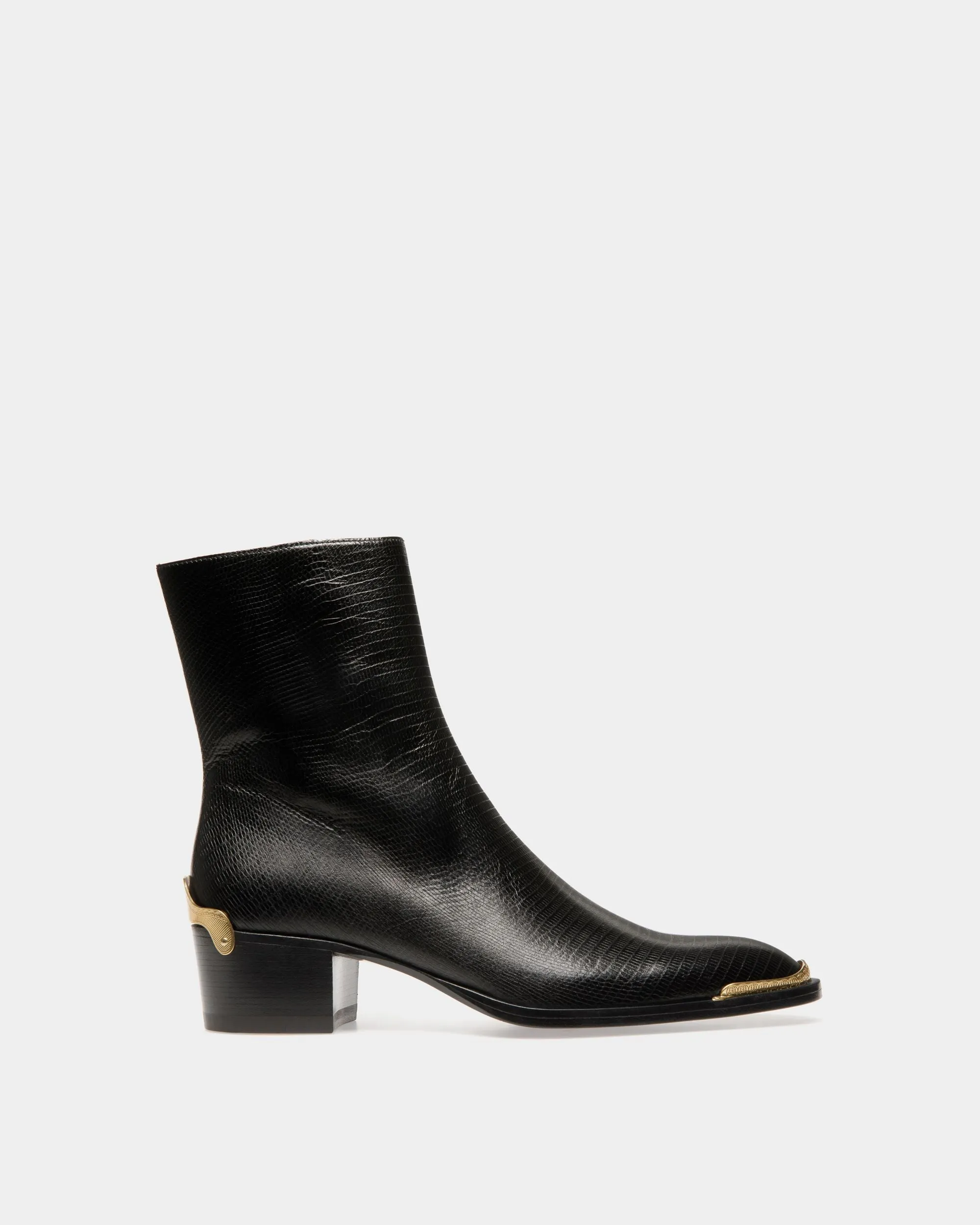 Black Leather Frankel Ankle Boots