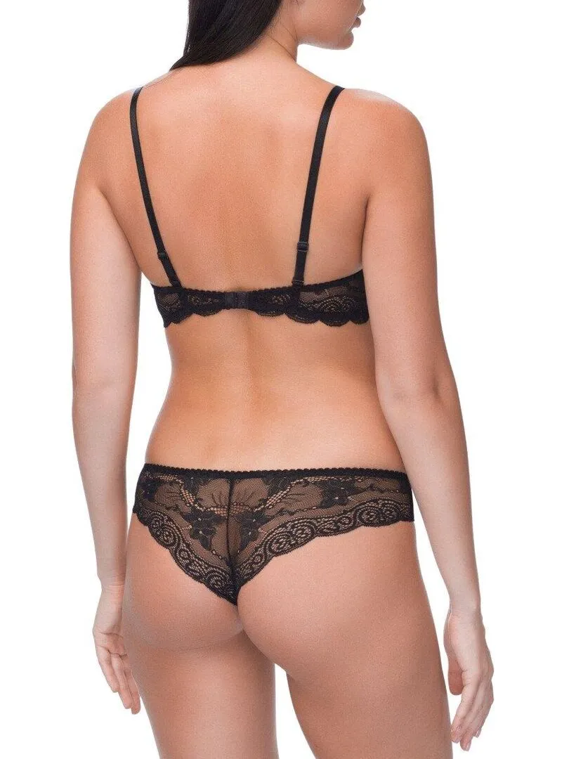 Black Snezhana Lace Second Skin Thong