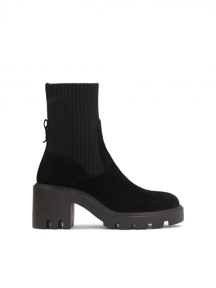 Black Suede Sock Boots