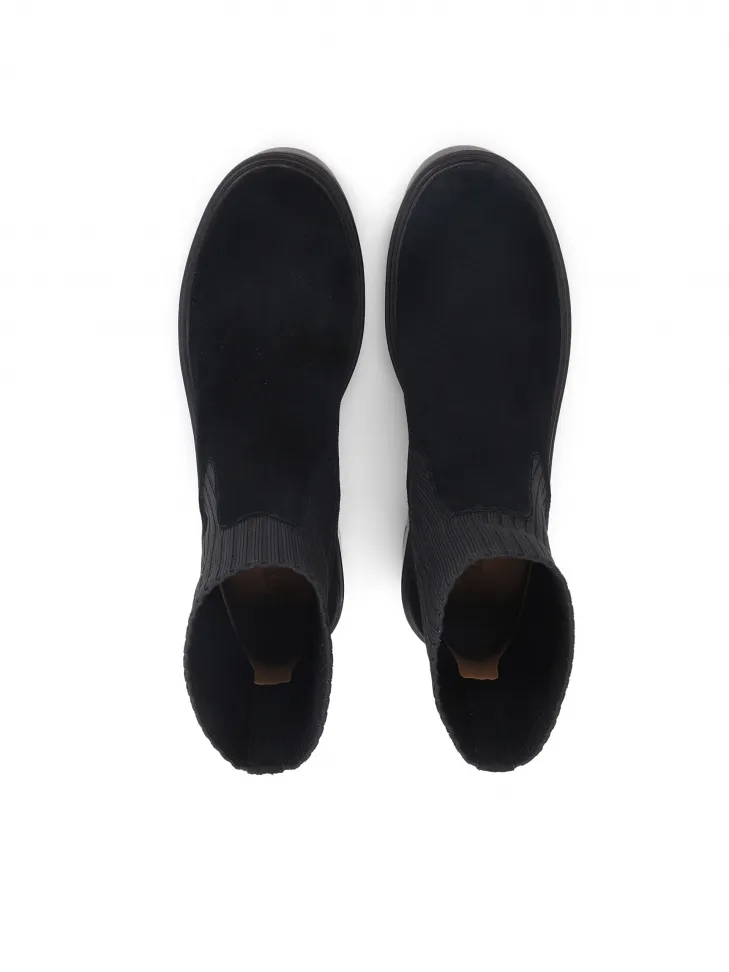 Black Suede Sock Boots