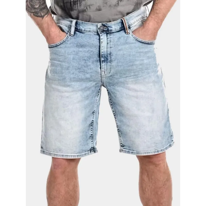 Blend Men's Light Blue Washed Denim Shorts - wimod