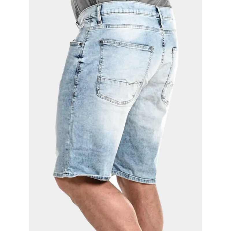 Blend Men's Light Blue Washed Denim Shorts - wimod