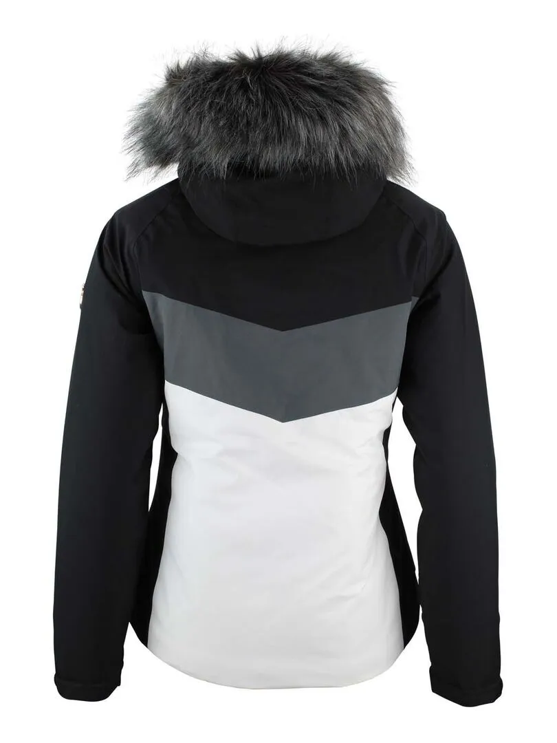 Women's Ski Jacket AFIDOL - Black Grey