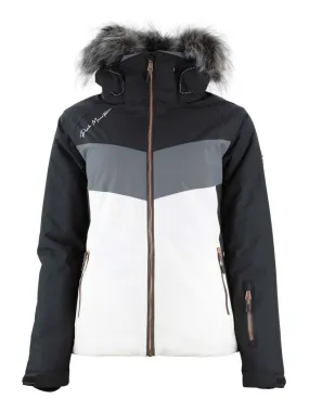 Women's Ski Jacket AFIDOL - Black Grey