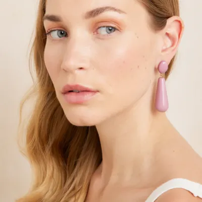 Gala Mauve Earrings by FEEKA