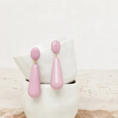 Gala Mauve Earrings by FEEKA