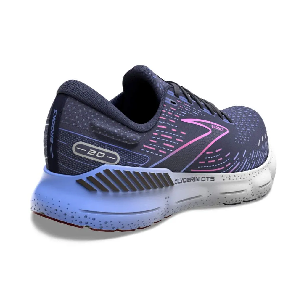 Brooks Women's Running Shoes | Brooks Glycerin GTS 20 Peacoat/Blue/Pink - 1203701B460