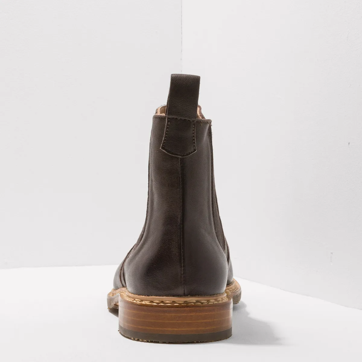 Brown Matte Leather Chelsea Boots