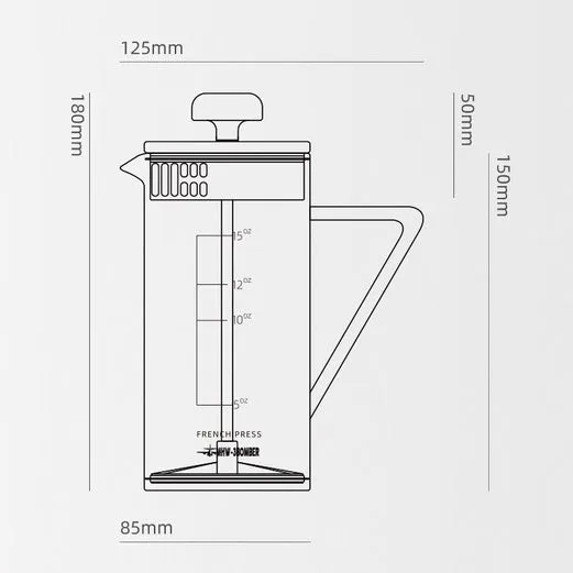 Transparent 450 ml French Press