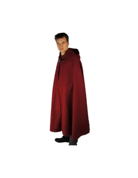 Medieval woolen cape Tjark in red color ⚔️ Swords Shop