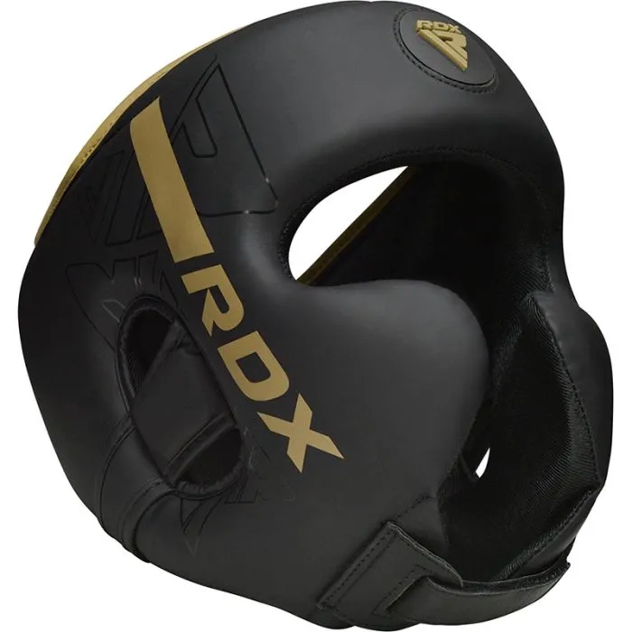 Boxing Helmet F6 KARA RDX - Black/Gold