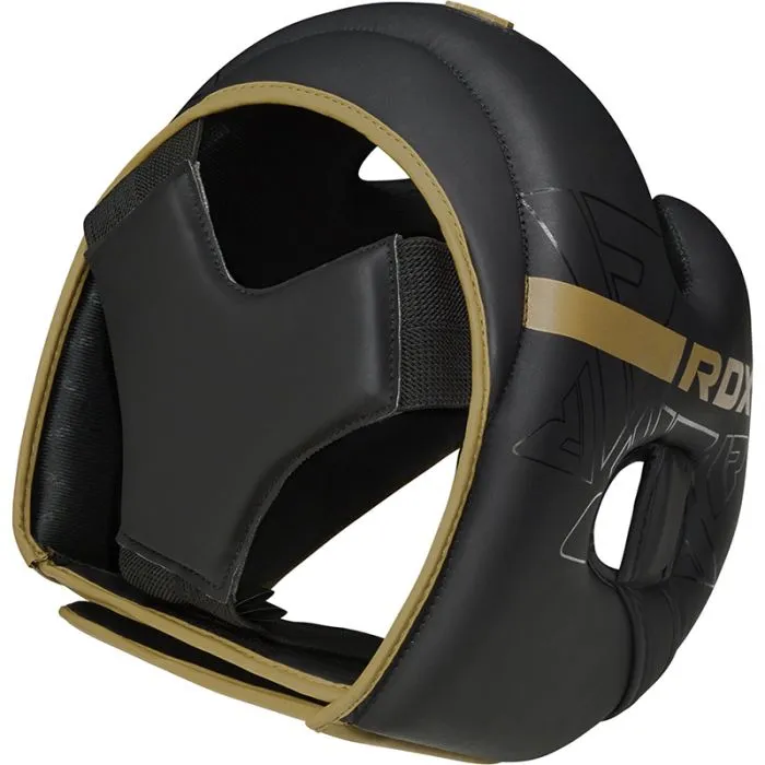 Boxing Helmet F6 KARA RDX - Black/Gold