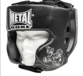 Children's Metal Boxing Helmet - Black