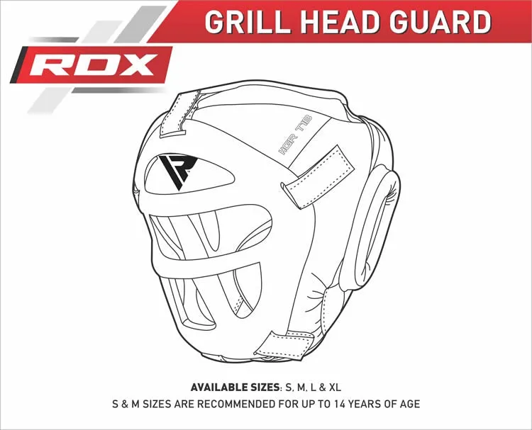 Casque à grille RDX Sports Zero impact - Noir/Rouge