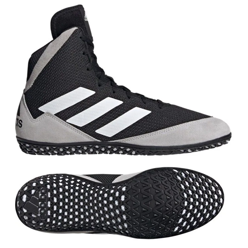 Chaussures De Lutte Adidas Mat Wizard 5 - Noir/Blanc