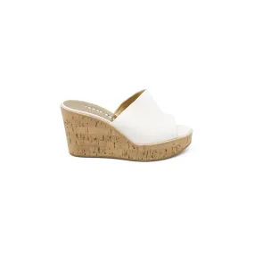 Luxury Women's Shoes - White Walter Steiger Platform Mules